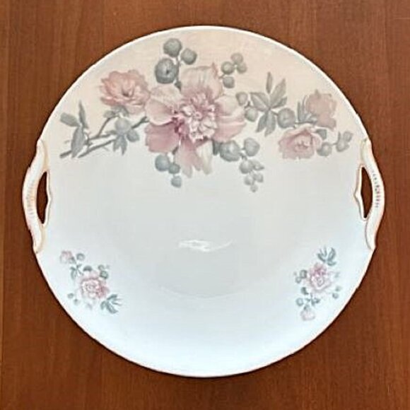 Vintage KPM Porcelain Plate With Handles - Floral Pattern - 9.5 In. (Germany) - Picture 1 of 4